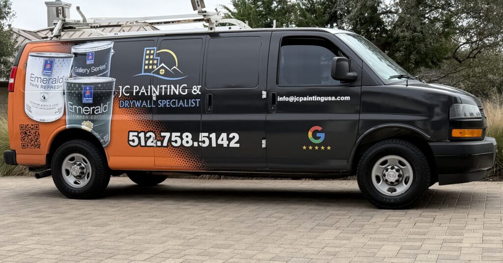 JC Painting & Drywall van, austin, tx